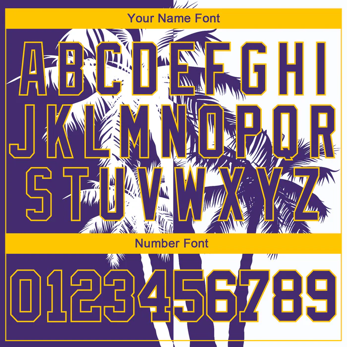 Personalized Purple White Hawaii Coconut Trees Custom Name Number Sublimation Uniform - Image 5