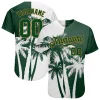Personalized Green White Hawaii Coconut Trees Custom Name Number Sublimation Uniform