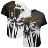 Personalized 3D Pattern Design Hawaii Coconut Trees Black White Custom Name Number Sublimation Uniform