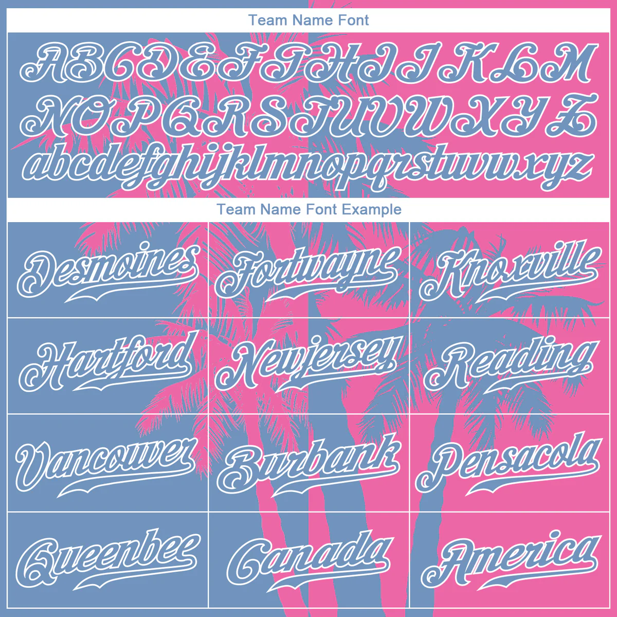 Personalized 3D Pattern Design Hawaii Coconut Trees Pink Blue Custom Name Number Sublimation Uniform - Image 6