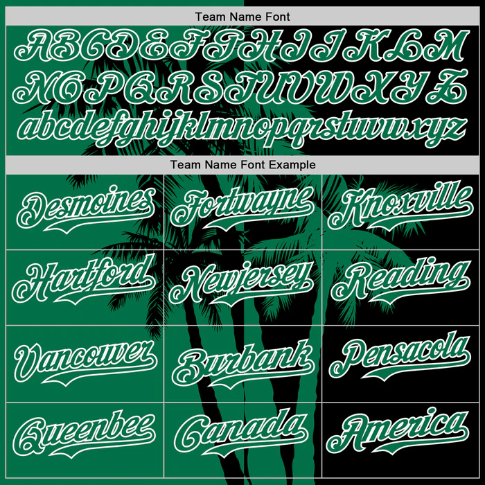 Personalized Black Green Hawaii Palm Trees Tropical Custom Name Number Sublimation Uniform - Image 6