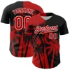 Personalized Black Red Hawaii Palm Trees Tropical Custom Name Number Sublimation Uniform