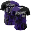 Personalized Black Purple Hawaii Palm Trees Tropical Custom Name Number Sublimation Uniform