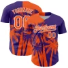 Personalized Purple Orange Hawaii Palm Trees Tropical Custom Name Number Sublimation Uniform