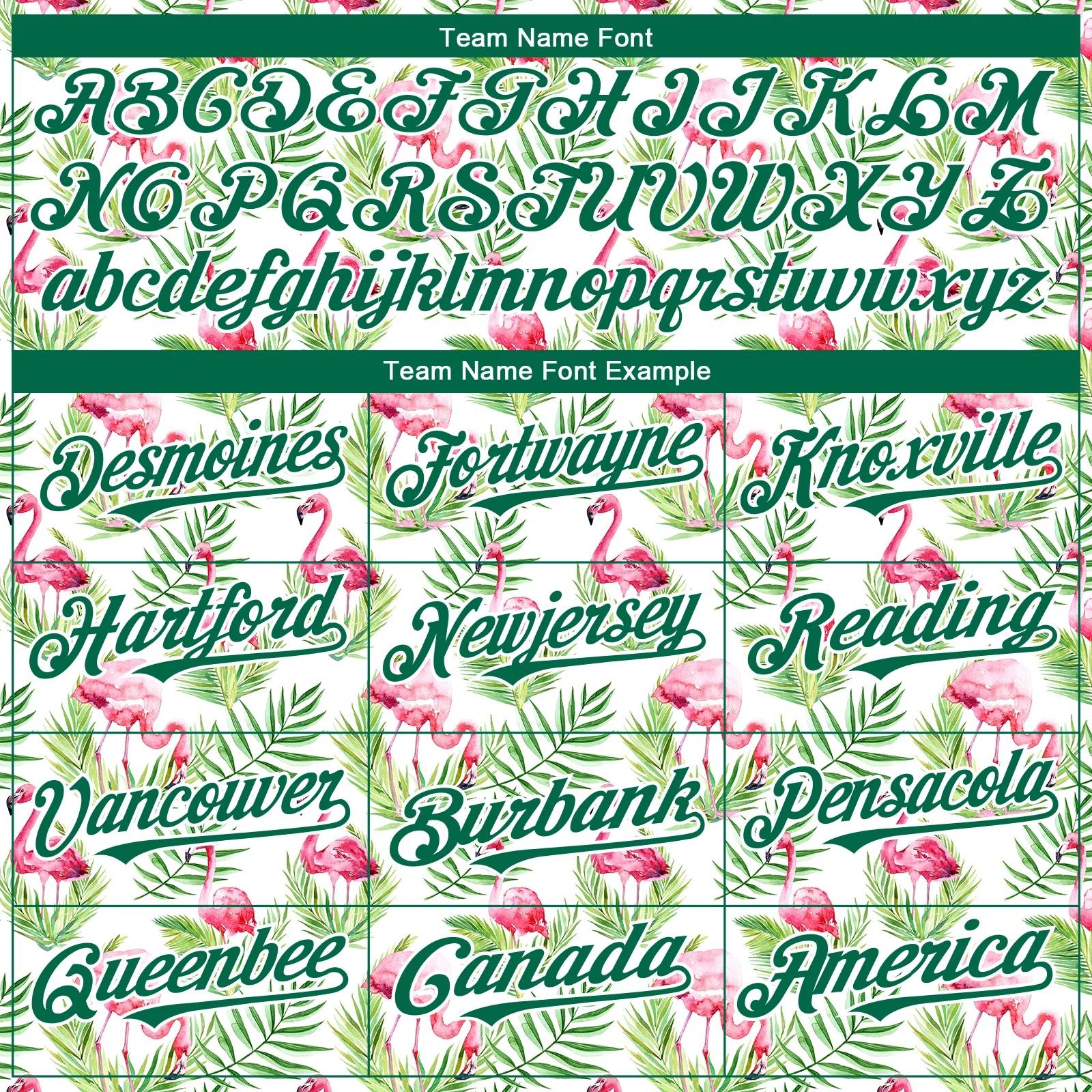 Personalized White Kelly Green Tropical Hawaii Palm Leaves And Flamingo Custom Name Number Sublimation Uniform - Image 6