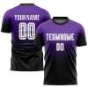 Custom Soccer Jersey Purple Black Fade Gradient – Personalized Name & Number Sublimated Uniform