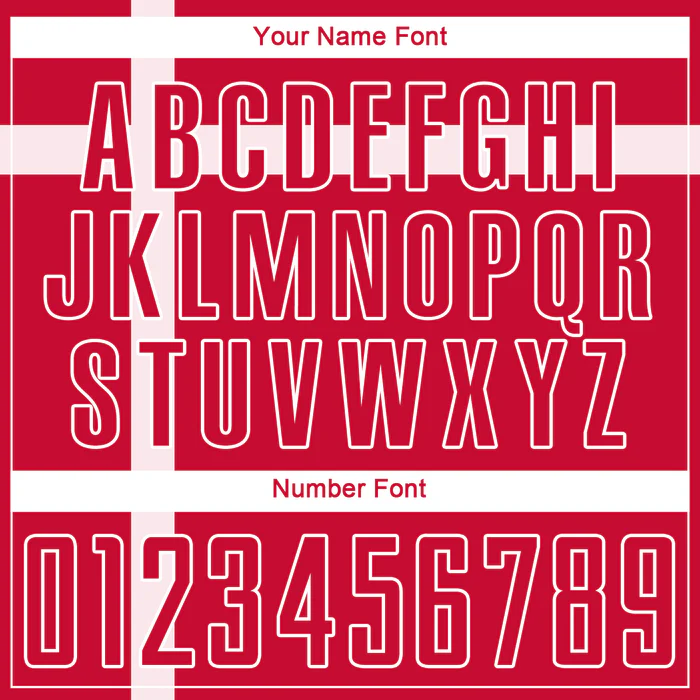 Personalized Soccer Jersey Red White Danish Flag Custom Name Number Sublimation Uniform - Image 5