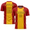 Personalized Soccer Jersey Red Gold Spanish Flag Custom Name Number Sublimation Uniform