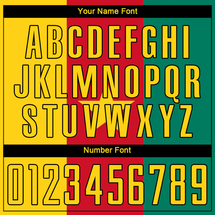 Personalized Soccer Jersey Red Green Gold Cameroonian Flag Custom Name Number Sublimation Uniform - Image 5
