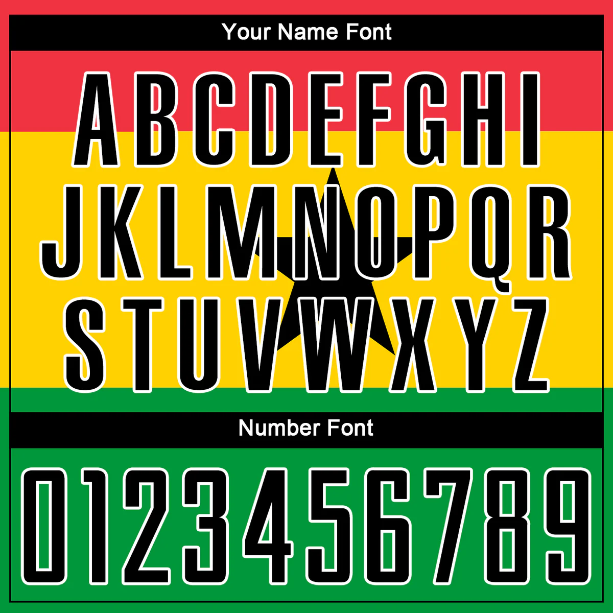 Personalized Soccer Jersey Red Gold Green Sublimation Ghanaian Flag Custom Name Number Uniform - Image 2