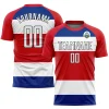 Personalized Soccer Jersey Red White Blue Costa Rican Flag Custom Name Number Sublimation Uniform