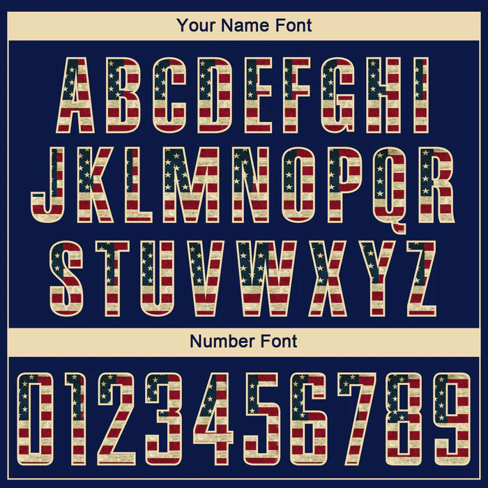 Personalized Soccer Jersey Crimson Vintage USA Flag Navy-Cream Custom Name Number Uniform - Image 5
