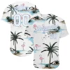 Personalized White Light Blue 3D Pattern Design Hawaii Palm Trees Custom Name Number Sublimation Uniform