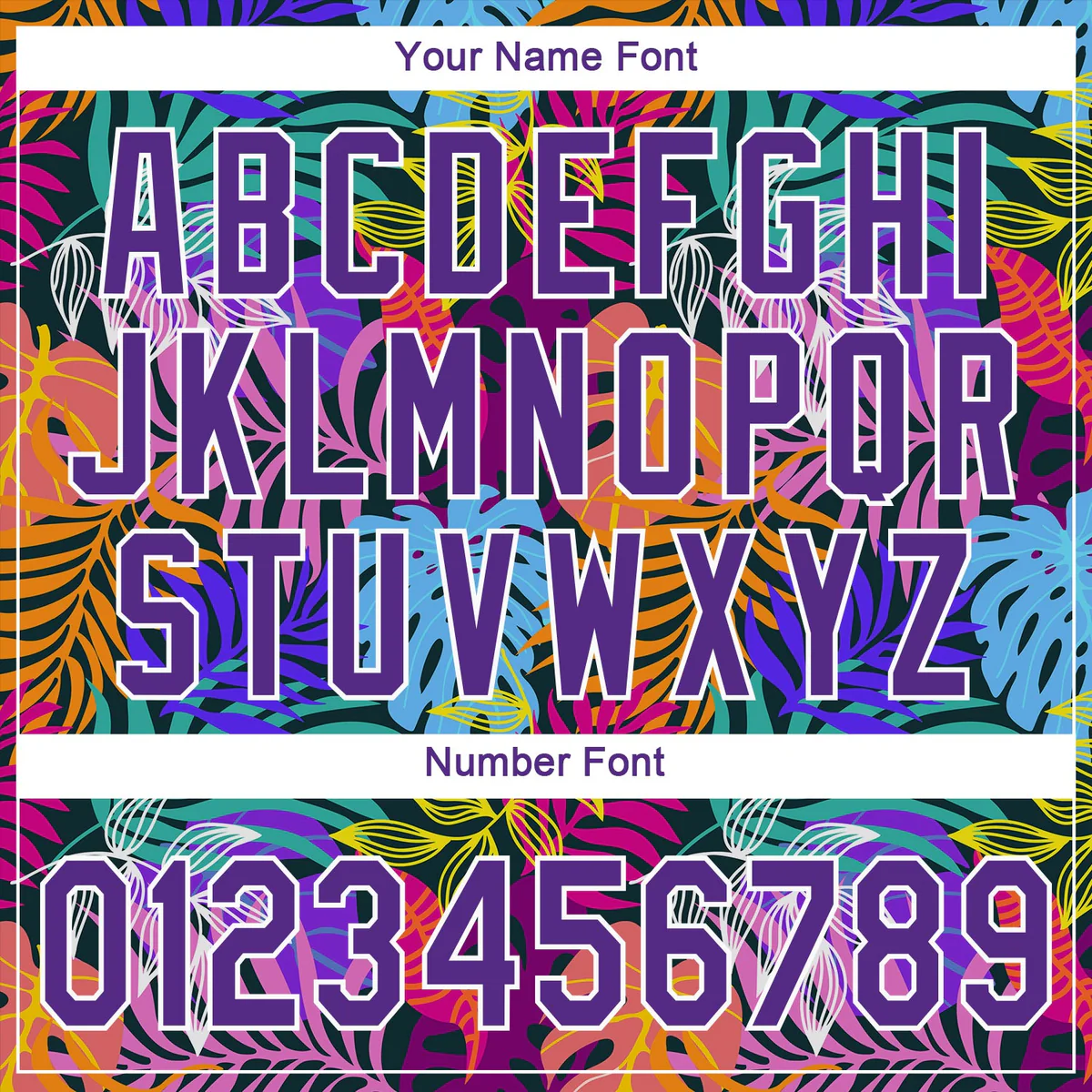 Personalized Purple 3D Pattern Design Hawaii Palm Trees Custom Name Number Sublimation Uniform - Image 5