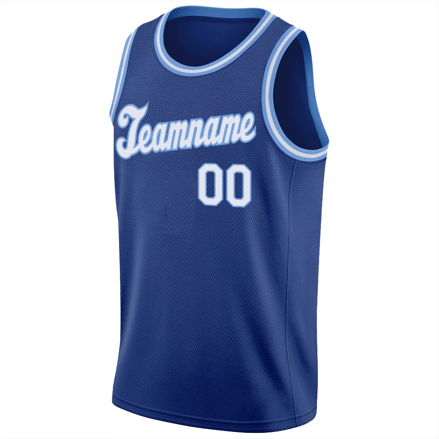 Custom Royal White-Light Blue Classic Tops Athletic Basketball Jersey - Image 5