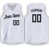 Custom White Black Classic Tops Sport Game Basketball Jersey