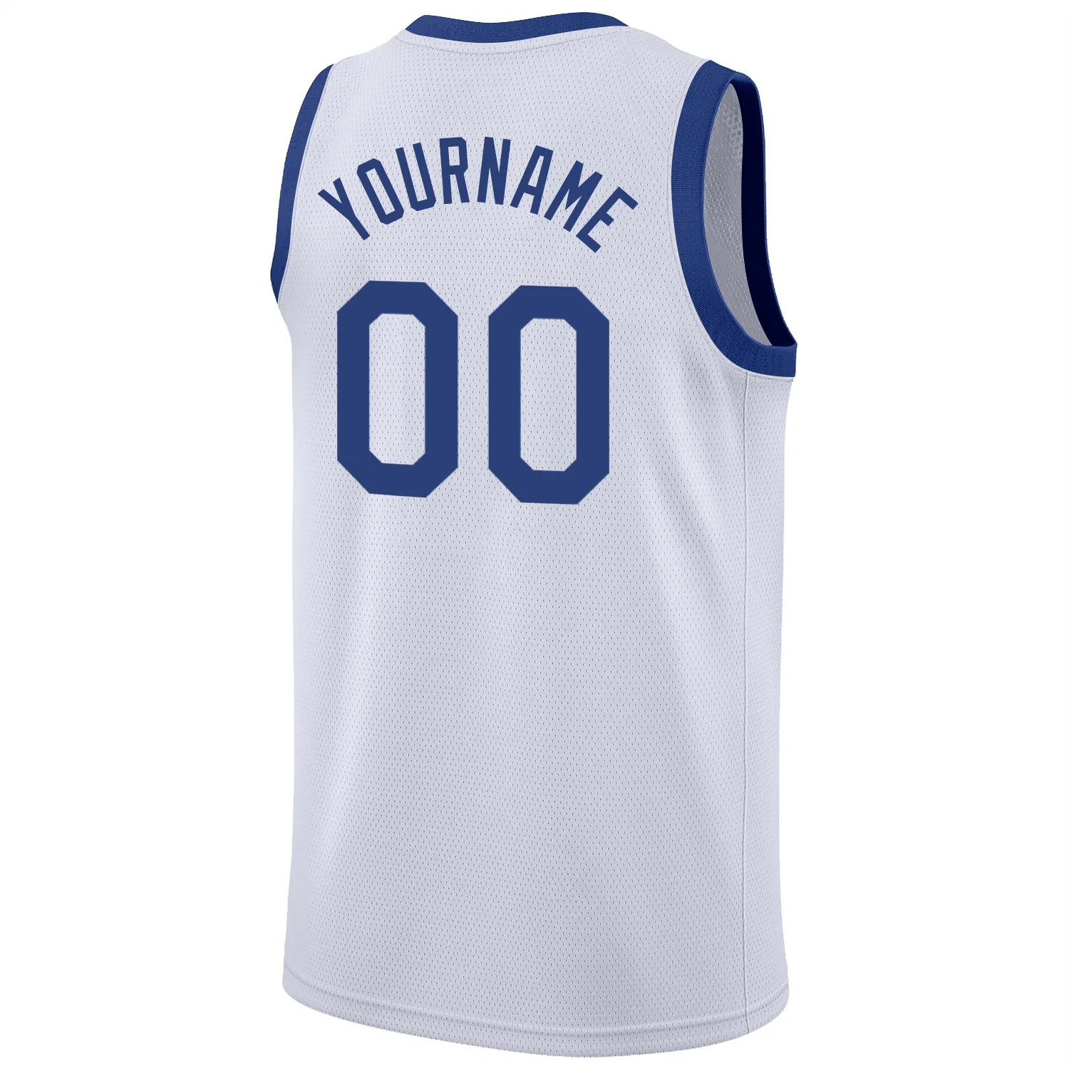 Custom White Royal-Red Classic Tops Men/Boy Basketball Jersey - Image 6