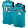 Custom Teal White-Black Classic Tops Fashion Sportwear Basketball Jersey