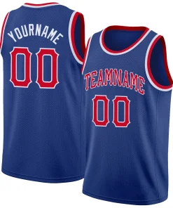 Custom Royal Red-White Classic Tops Athletic Casual Basketball Jersey