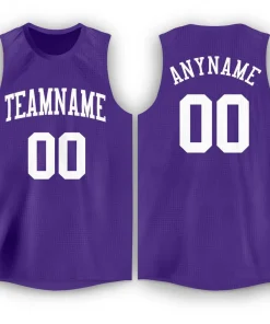 Custom Purple White Classic Tops Sport Game Basketball Jersey