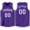 Custom Purple White Classic Tops Tank Top Basketball Jersey