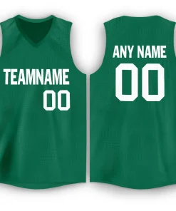 Custom Green White Classic Tops Men Casual Basketball Jersey