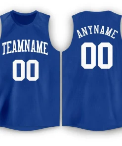 Custom Royal White Classic Tops Tank Top Basketball Jersey