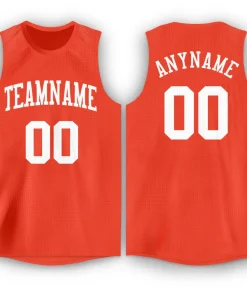 Custom Orange White Classic Tops Athletic Basketball Jersey
