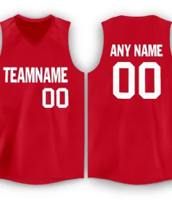 Custom Red White Classic Tops Men/Boy Athletic Basketball Jersey