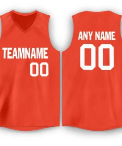 Custom Orange White Classic Tops Athletic Basketball Jersey