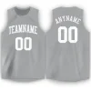 Custom Gray White Classic Tops Men/Boy Basketball Jersey