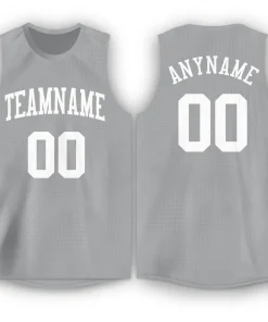 Custom Gray White Classic Tops Men/Boy Basketball Jersey