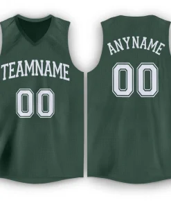Custom Hunter Green Classic Tops Mesh Basketball Jersey