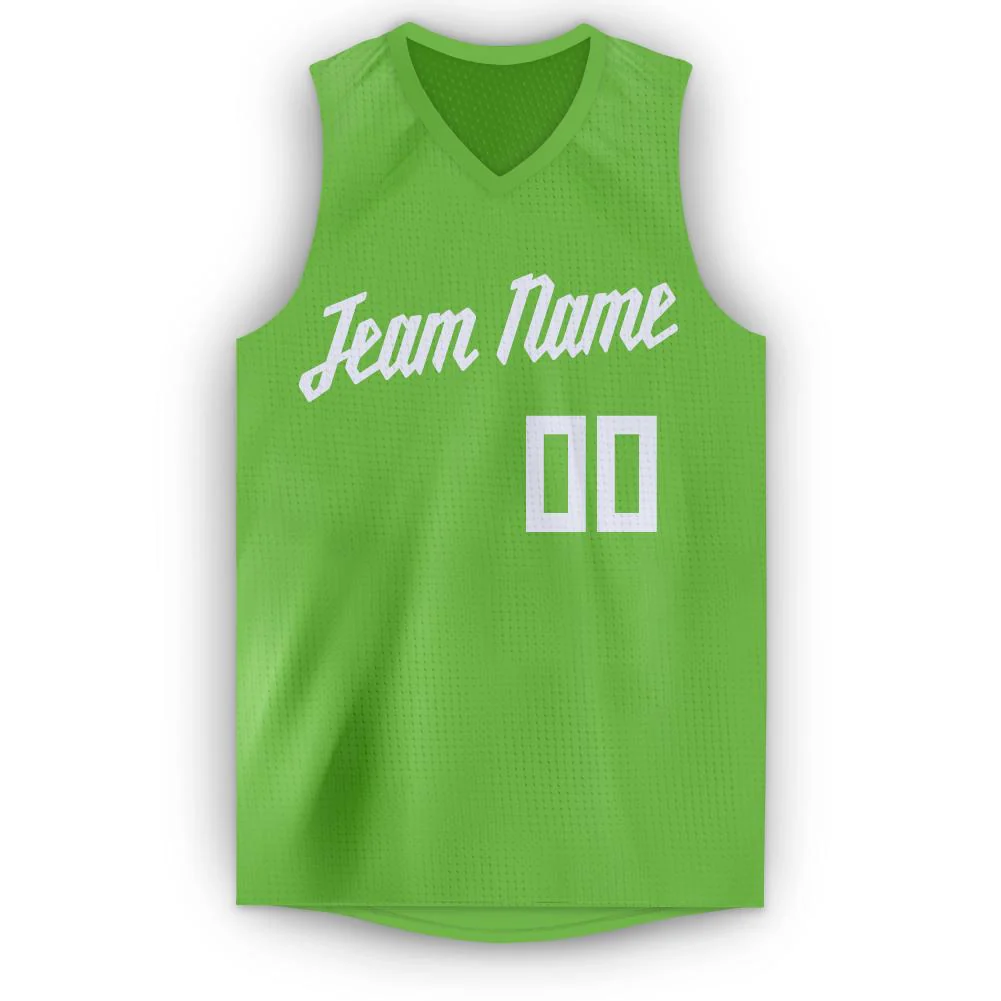 Custom Green White Classic Tops Fashion Sportwear Basketball Jersey - Image 5