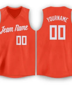 Custom Orange White Classic Tops Athletic Basketball Jersey