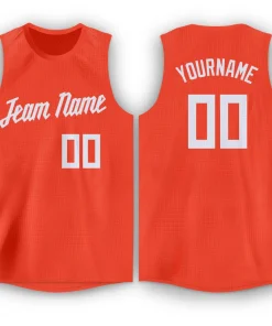 Custom Orange White Classic Tops Athletic Basketball Jersey