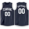 Custom Navy White Classic Tops Men/Boy Athletic Basketball Jersey