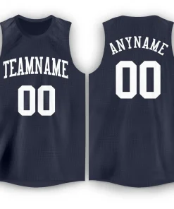 Custom Navy White Classic Tops Men/Boy Athletic Basketball Jersey