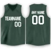 Custom Hunter Green White Classic Tops Breathable Basketball Jersey
