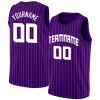 Custom Purple White Stripe Fashion Tops Sport Game Basketball Jersey