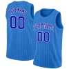 Custom Blue Royal-White Stripe Fashion Tops Sport Game Basketball Jersey