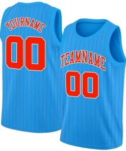 Custom Blue Red-White Stripe Fashion Tops Fashion Sportwear Basketball Jersey