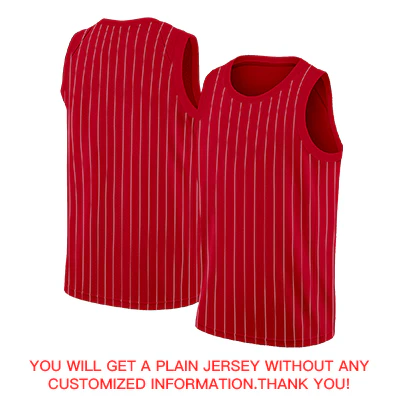 Custom Red White Stripe Fashion Tops Mesh Basketball Jersey - Image 4