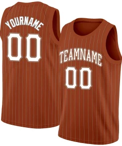 Custom Brown White Stripe Fashion Tops Fashion Sportwear Basketball Jersey
