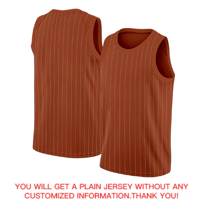 Custom Brown White Stripe Fashion Tops Fashion Sportwear Basketball Jersey - Image 4
