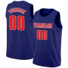 Custom Navy Red-White Stripe Fashion Tops Basketball Jersey