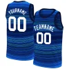 Custom Navy White Gradient Fashion Tops Basketball Jersey