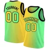 Custom Yellow Neon Green Gradient Fashion Tops Basketball Jersey