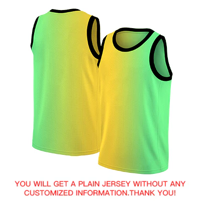 Custom Yellow Neon Green Gradient Fashion Tops Basketball Jersey - Image 4
