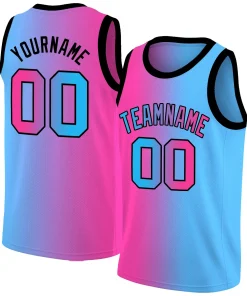 Pink And Blue Basketball Jersey